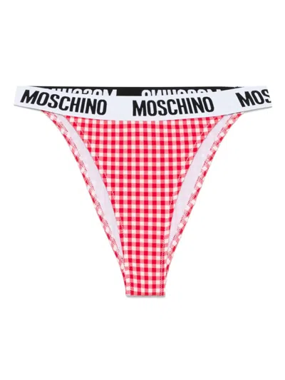 Moschino Gingham-check Bikini Bottoms