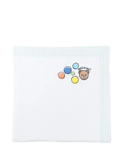 Moschino Gingham-trim Blanket In White