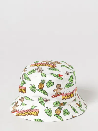 Moschino Girl's Floral And Logo Print Cotton Bucket Hat In Green