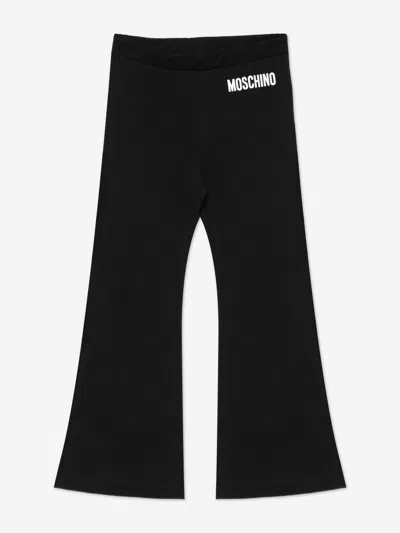 Moschino Babies' Girls Bell Bottom Joggers In Black