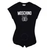 Moschino Girls Cotton Jersey Playsuit In Black