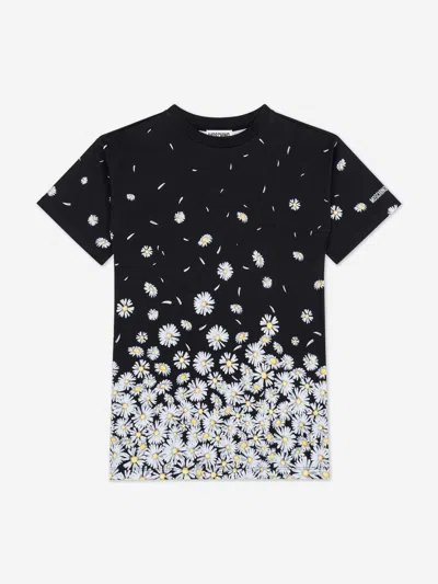Moschino Kids'  Girls Falling Daisy Dress In Black