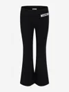Moschino Black Leggings For Girl With Logo In Black