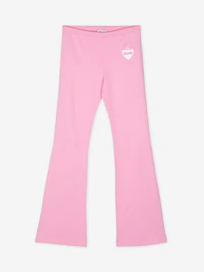 Moschino Babies' Teddy Bear-motif Track Pants In Pink