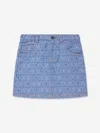 Moschino Girls Jacquard Logo Denim Skirt In Blue