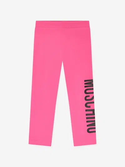 Moschino Babies'  Girls Logo Leggings In Pink