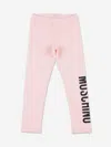 Moschino Girls Logo Leggings In Pink