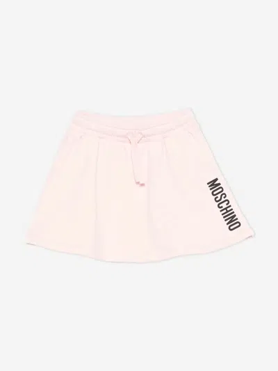 Moschino Girls Logo Skirt In Pink