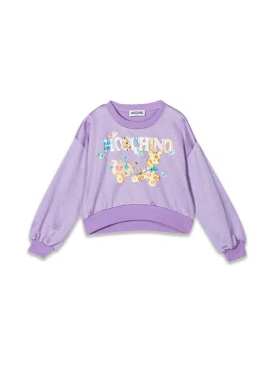 Moschino Girls' Mini Knit Sweater In Purple