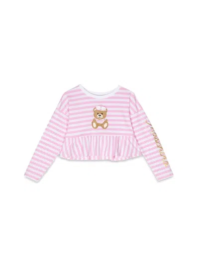 Moschino Striped Cotton T-shirt In Multi