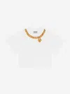 MOSCHINO GIRLS NECKLACE PRINT SWEATER TOP