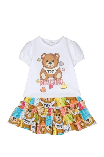 Moschino Babies' Girls Set In Multicolour