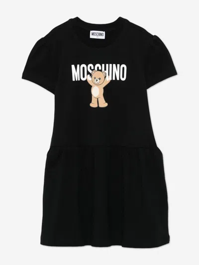 Moschino Babies' Girls Teddy Bear Logo Dress In Black
