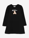 Moschino Girls Teddy Bear Logo Dress In Black