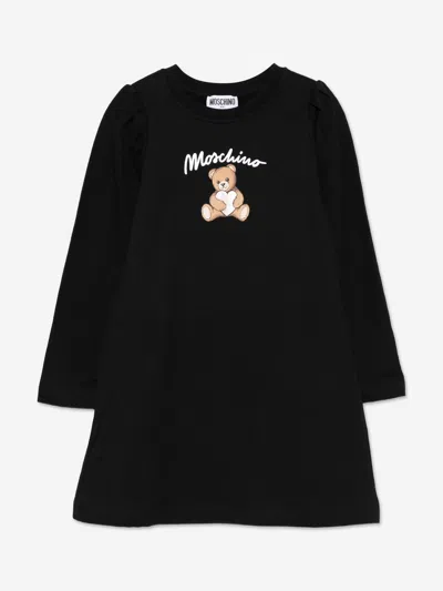 Moschino Babies' Girls Teddy Bear Logo Dress In Black