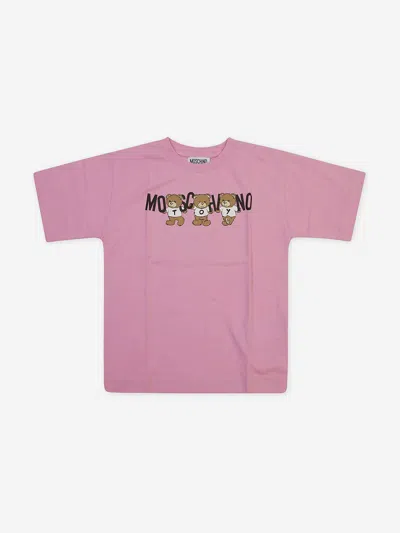 Moschino Kids' Teddy Bear-motif T-shirt In Pink