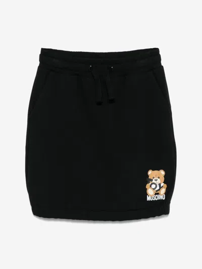 Moschino Girls Teddy Bear Skirt In Black