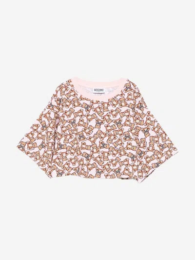 Moschino Babies' Girls Teddy Bear T-shirt In Brown
