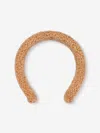 Moschino Girls Teddy Fleece Headband In Brown