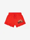 Moschino Logo-print Cotton Shorts In Red