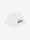 Moschino Teddy Bear Cotton Shorts In White