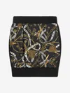 Moschino Girls Wool Knitted Skirt In Black
