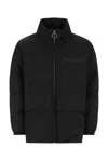 Moschino Quilted High Collar Jacket With Elasticated Cuffs In Black