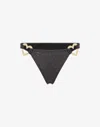 Moschino Glitter Metal Hearts Swim Briefs In Black