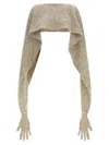 Moschino Gauze Mohair Blend Cape In Gray