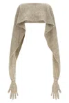 Moschino Gauze Mohair Blend Cape In Gray