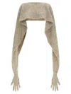 Moschino Gauze Mohair Blend Cape In Neutral