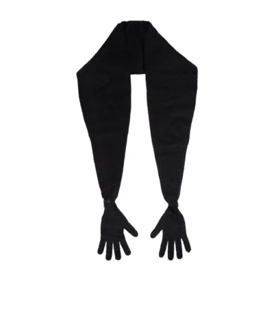 Moschino Glove Scarf In Black