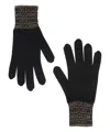 Moschino Wool Gloves In Black
