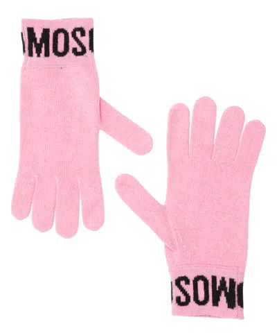 Moschino Cashmere Gloves In Pink