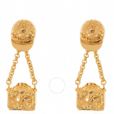 Moschino Gold Biker Bag Clip Earring