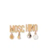 Moschino Logo Charm Earrings