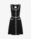 Moschino Contrasting-trim Scoop-neck Dress In Black