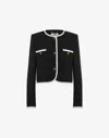 Moschino Gold Heart Buttons Jacket In Black