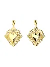 MOSCHINO GOLD HEART EARRINGS