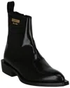Moschino Gold Lettering Logo Ankle Boots