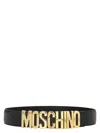 MOSCHINO GOLD LOGO BELT