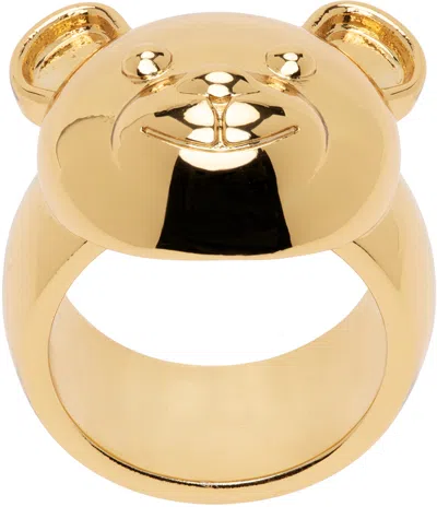 Moschino Gold Teddy Family Ring In A0606 Shiny Gold