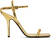 Moschino Gold Tina Heeled Sandals In 901 Gold