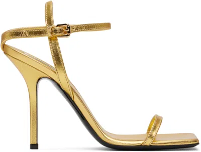 Moschino Gold Tina Heeled Sandals In 901 Gold