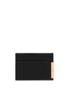 Moschino Gold-tone Plaque Detailing Wallet In Black