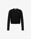 Moschino Golden M Wool And Silk Cardigan In Black
