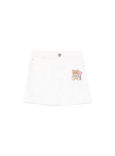 Moschino Kids' Gonna Bambina  Haj03m_loa14_10063 In White