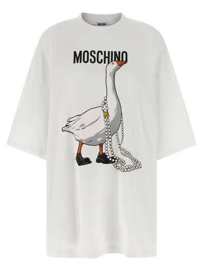 Moschino Goose Dress In White
