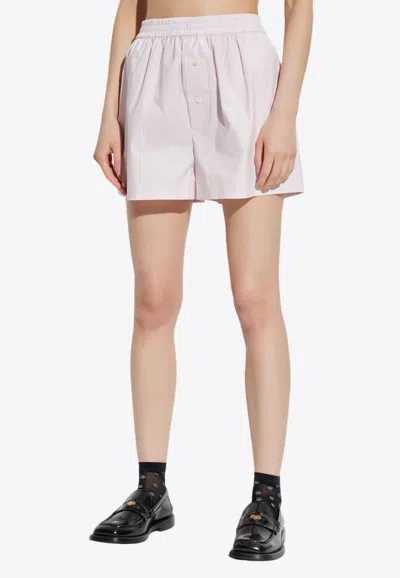 MOSCHINO GOOSE EMBROIDERED MINI SHORTS