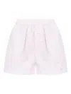 Moschino Goose-embroidered Shorts In Pink